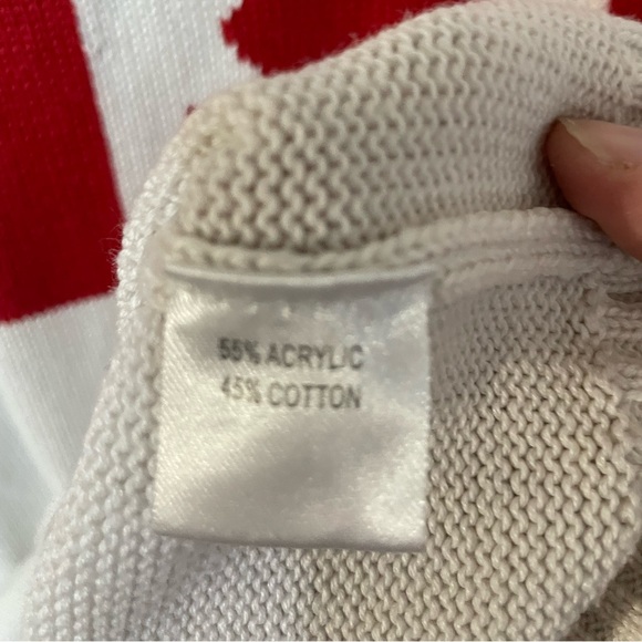 ellsworth + ivey Block Ski Crewneck Sweater - white & red - Picture 8 of 10